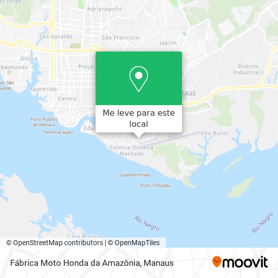 Fábrica Moto Honda da Amazônia mapa