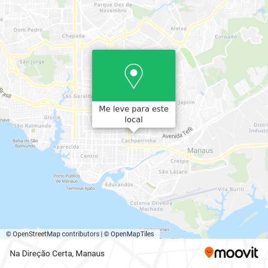 Na Direção Certa mapa