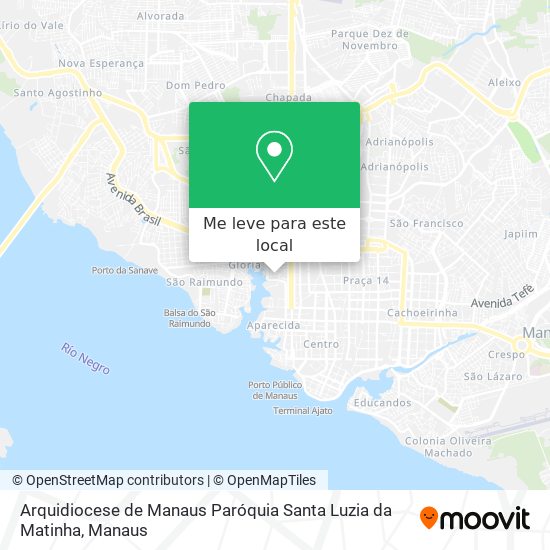Arquidiocese de Manaus Paróquia Santa Luzia da Matinha mapa