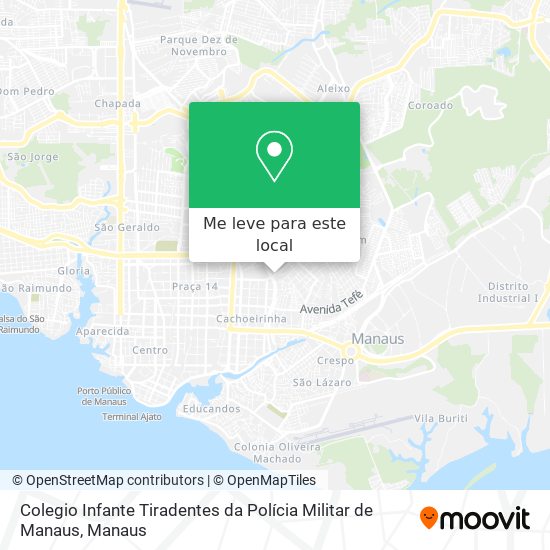 Colegio Infante Tiradentes da Polícia Militar de Manaus mapa
