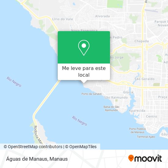 Águas de Manaus mapa