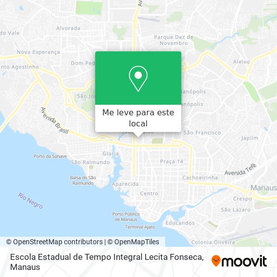 Escola Estadual de Tempo Integral Lecita Fonseca mapa