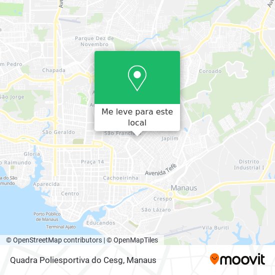 Quadra Poliesportiva do Cesg mapa