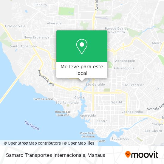 Samaro Transportes Internacionais mapa