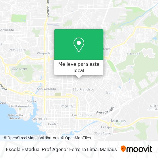 Escola Estadual Prof Agenor Ferreira Lima mapa