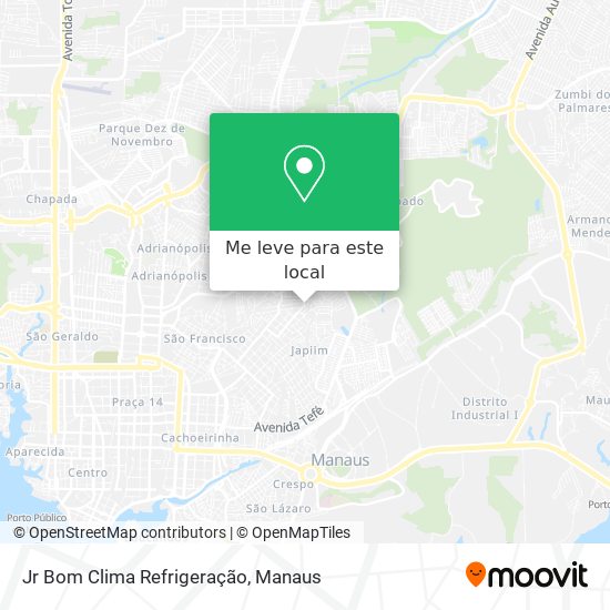 Jr Bom Clima Refrigeração mapa