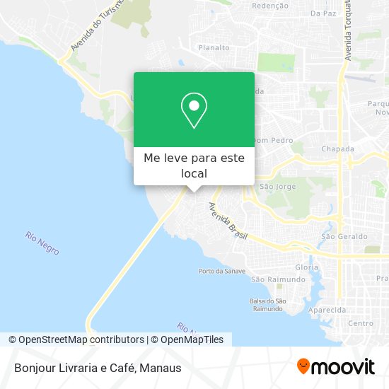 Bonjour Livraria e Café mapa