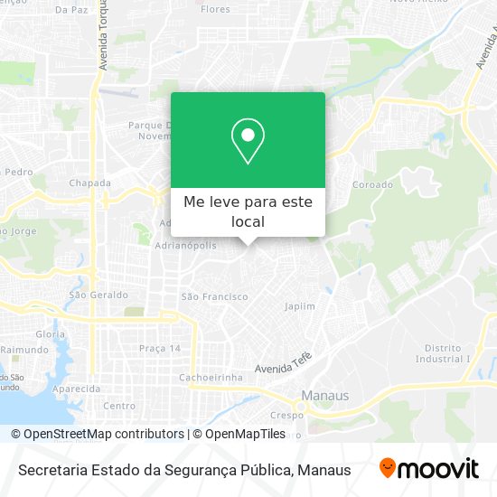Secretaria Estado da Segurança Pública mapa
