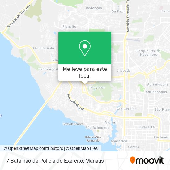 7 Batalhão de Polícia do Exército mapa