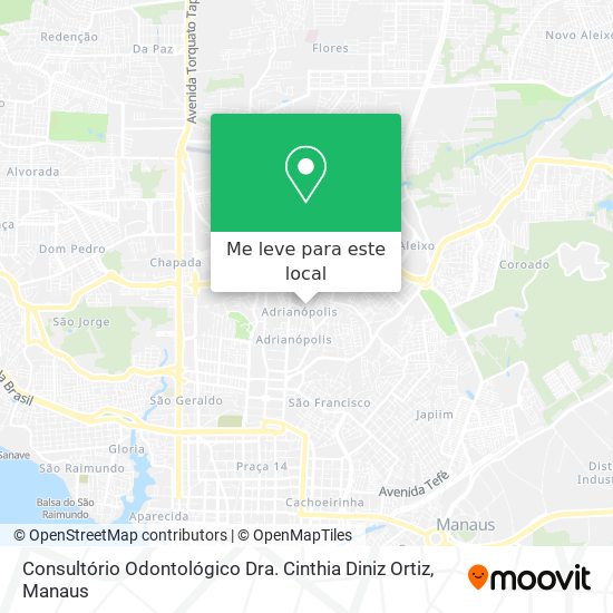Consultório Odontológico Dra. Cinthia Diniz Ortiz mapa