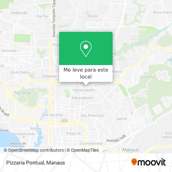 Pizzaria Pontual mapa