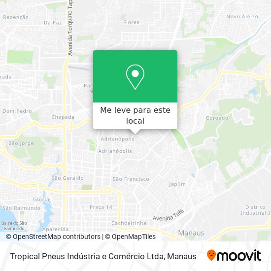 Tropical Pneus Indústria e Comércio Ltda mapa