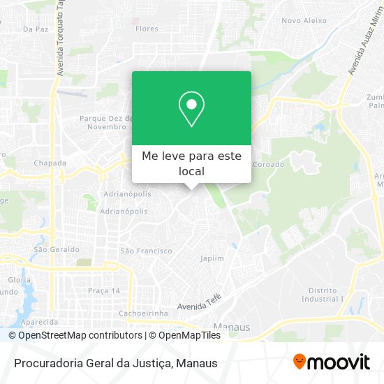 Procuradoria Geral da Justiça mapa