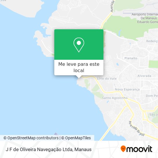 J F de Oliveira Navegação Ltda mapa