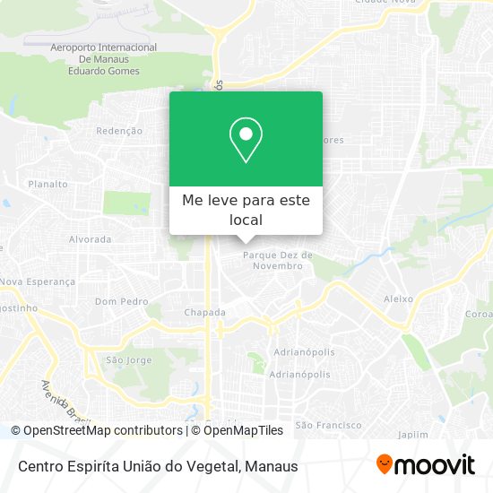 Centro Espiríta União do Vegetal mapa