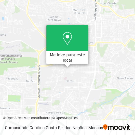 Comunidade Católica Cristo Rei das Nações mapa