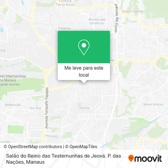 Salão do Reino das Testemunhas de Jeová. P. das Nações mapa