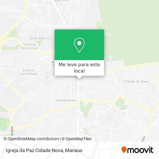 Igreja da Paz Cidade Nova mapa