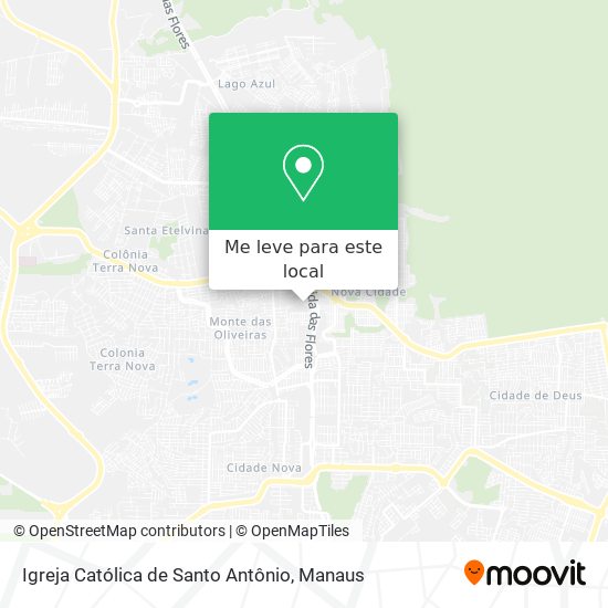 Igreja Católica de Santo Antônio mapa
