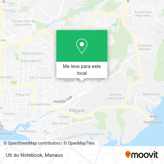 Uti do Notebook mapa