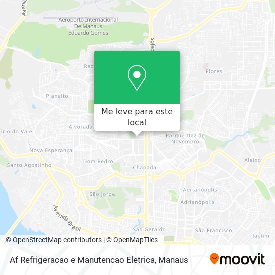 Af Refrigeracao e Manutencao Eletrica mapa