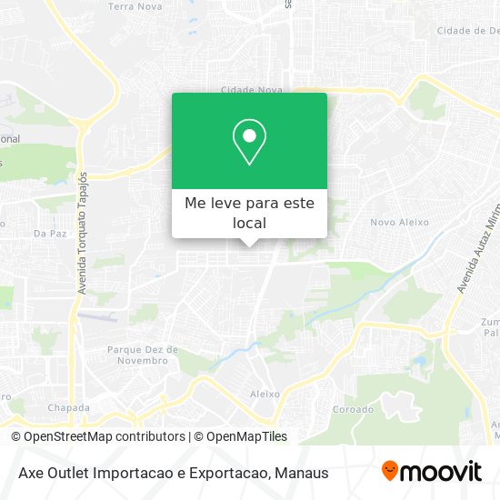 Axe Outlet Importacao e Exportacao mapa