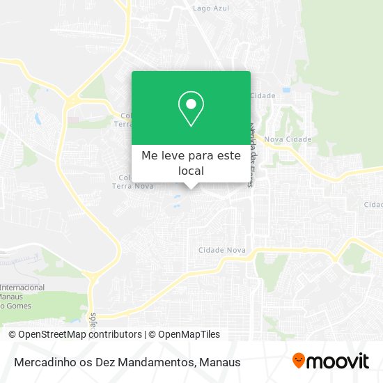 Mercadinho os Dez Mandamentos mapa