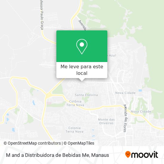 M and a Distribuidora de Bebidas Me mapa