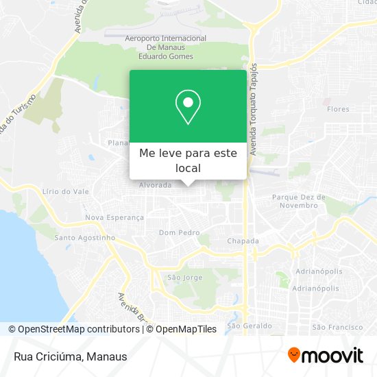 Rua Criciúma mapa