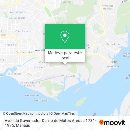 Avenida Governador Danilo de Matos Areosa 1731-1975 mapa