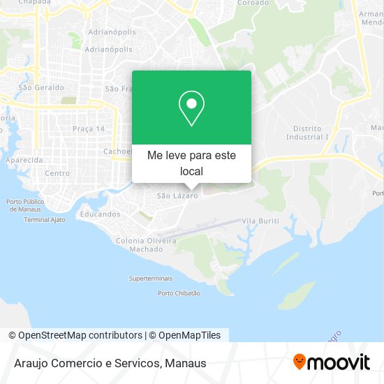 Araujo Comercio e Servicos mapa