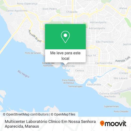 Multicenter Laboratório Clínico Em Nossa Senhora Aparecida mapa