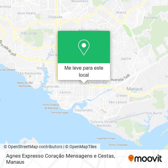 Agnes Expresso Coração Mensagens e Cestas mapa