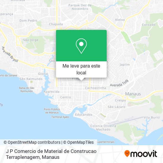 J P Comercio de Material de Construcao Terraplenagem mapa