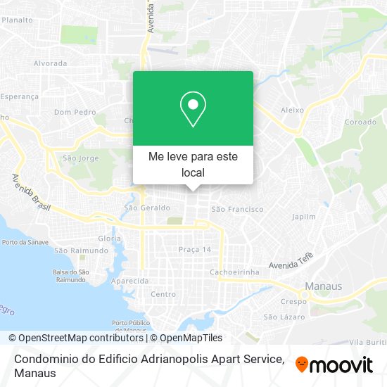 Condominio do Edificio Adrianopolis Apart Service mapa