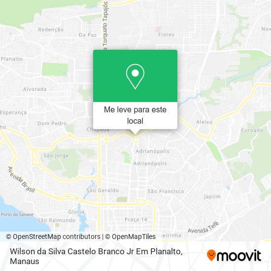 Wilson da Silva Castelo Branco Jr Em Planalto mapa