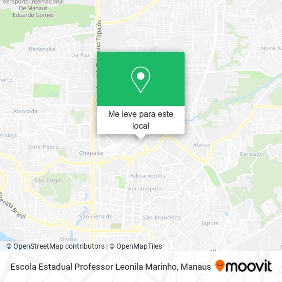 Escola Estadual Professor Leonila Marinho mapa
