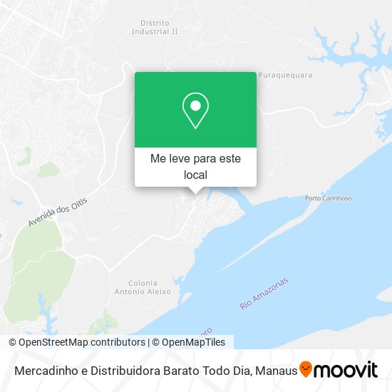 Mercadinho e Distribuidora Barato Todo Dia mapa