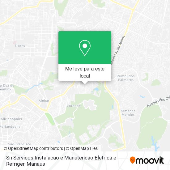 Sn Servicos Instalacao e Manutencao Eletrica e Refriger mapa