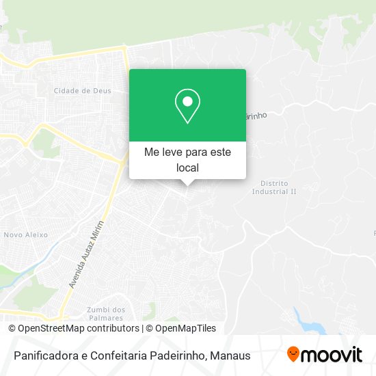 Panificadora e Confeitaria Padeirinho mapa