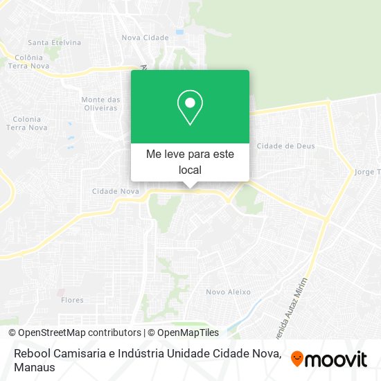 Rebool Camisaria e Indústria Unidade Cidade Nova mapa
