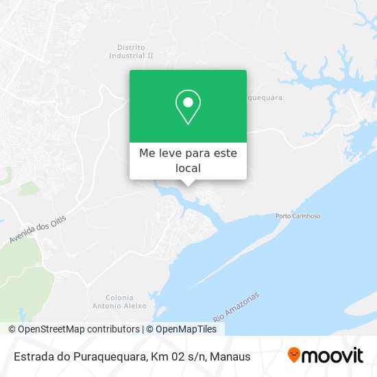 Estrada do Puraquequara, Km 02 s / n mapa