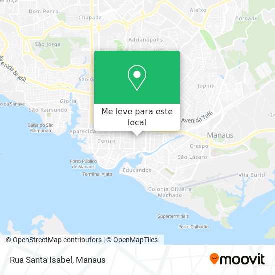 Rua Santa Isabel mapa