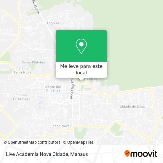 Live Academia Nova Cidade mapa