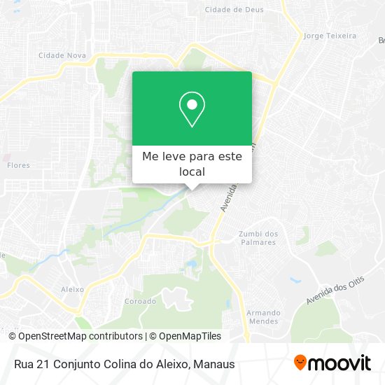 Rua 21 Conjunto Colina do Aleixo mapa