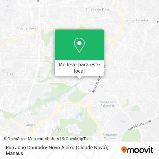 Rua João Dourado- Novo Aleixo (Cidade Nova) mapa