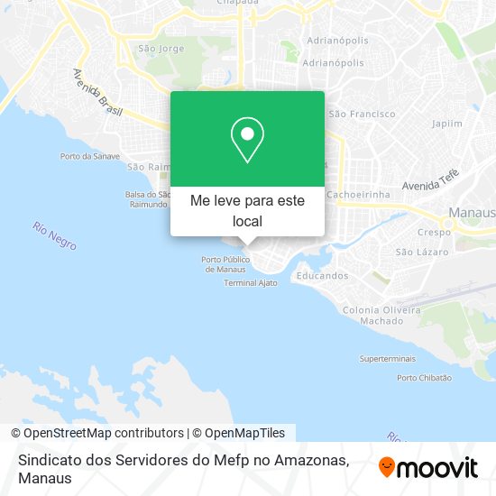 Sindicato dos Servidores do Mefp no Amazonas mapa