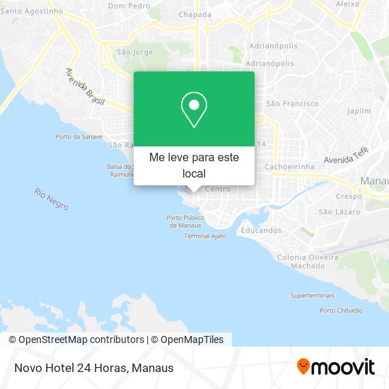 Novo Hotel 24 Horas mapa