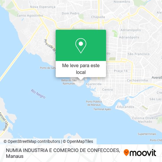 NUMIA INDUSTRIA E COMERCIO DE CONFECCOES mapa