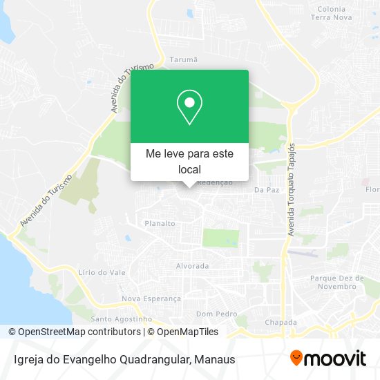 Igreja do Evangelho Quadrangular mapa